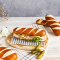 Pretzel Sandwich Roll, fully baked - 2