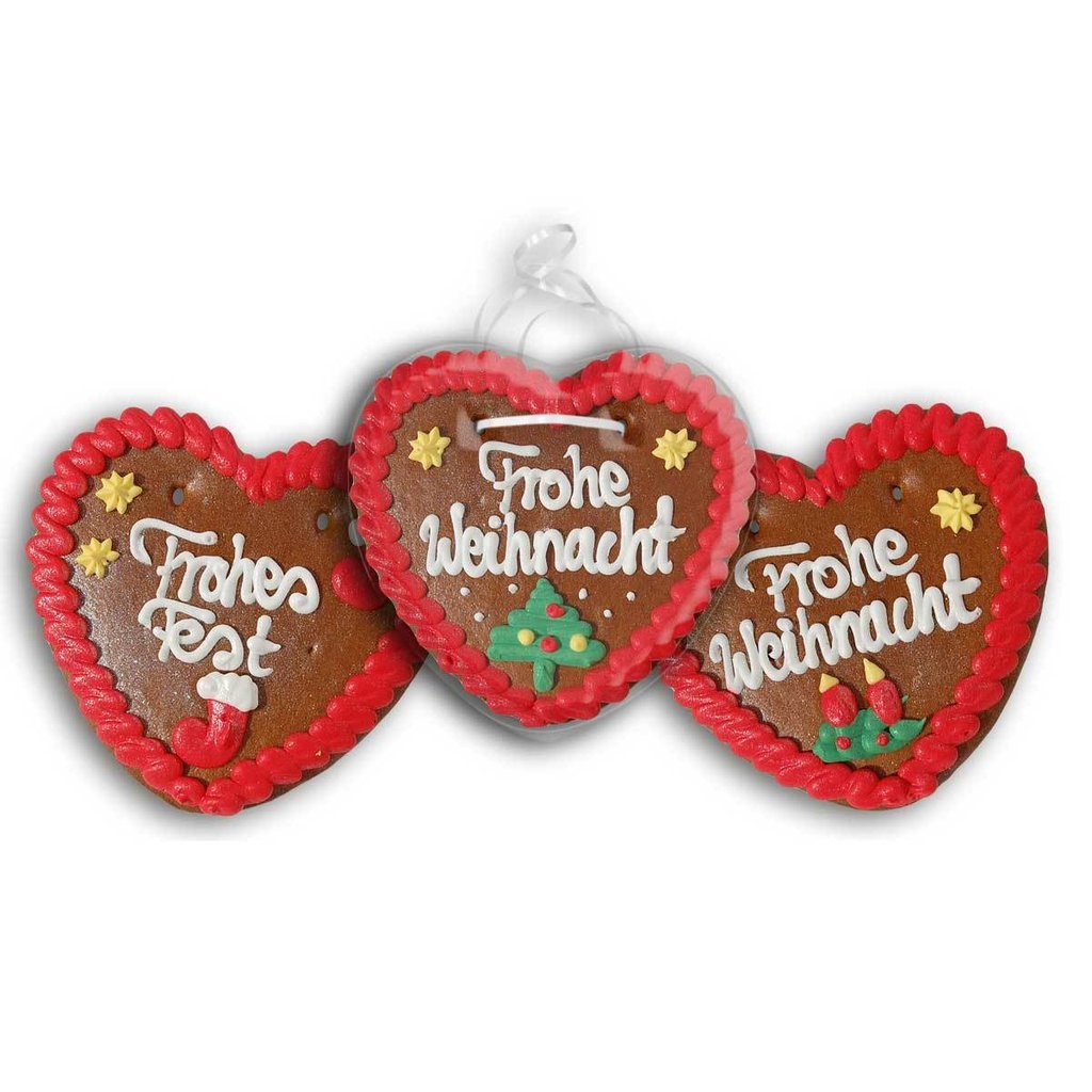 Gingerbread heart 'Christmas', 16 x 15 cm